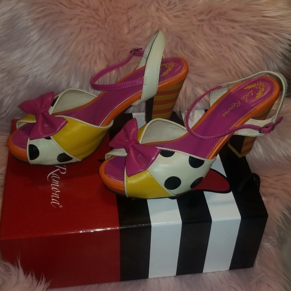 Lola Ramona angie p polka dot heels